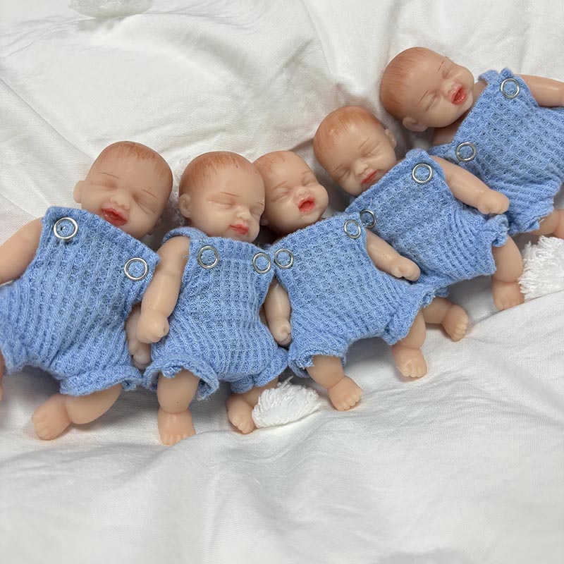 Reborn Baby Doll Silicone Realistic - 5 pçs/set 4 polegadas artesanal de