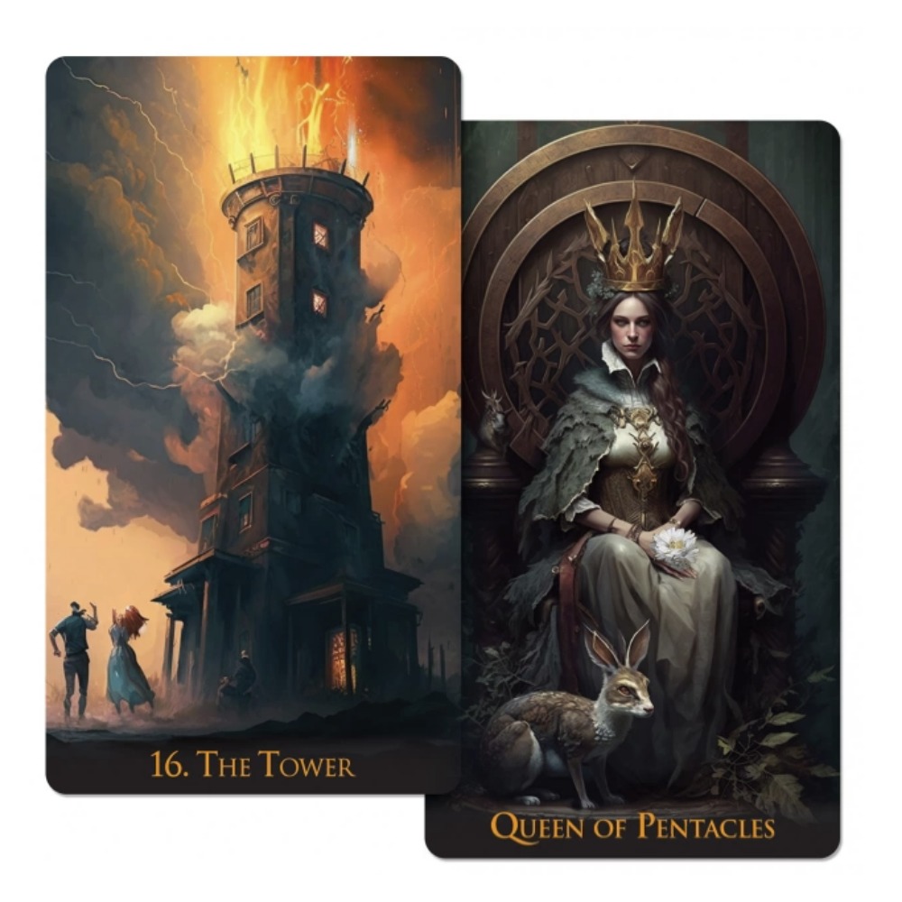 Tarot Cards Deck With Guidebook - Baralho de tarô de 78 cartas