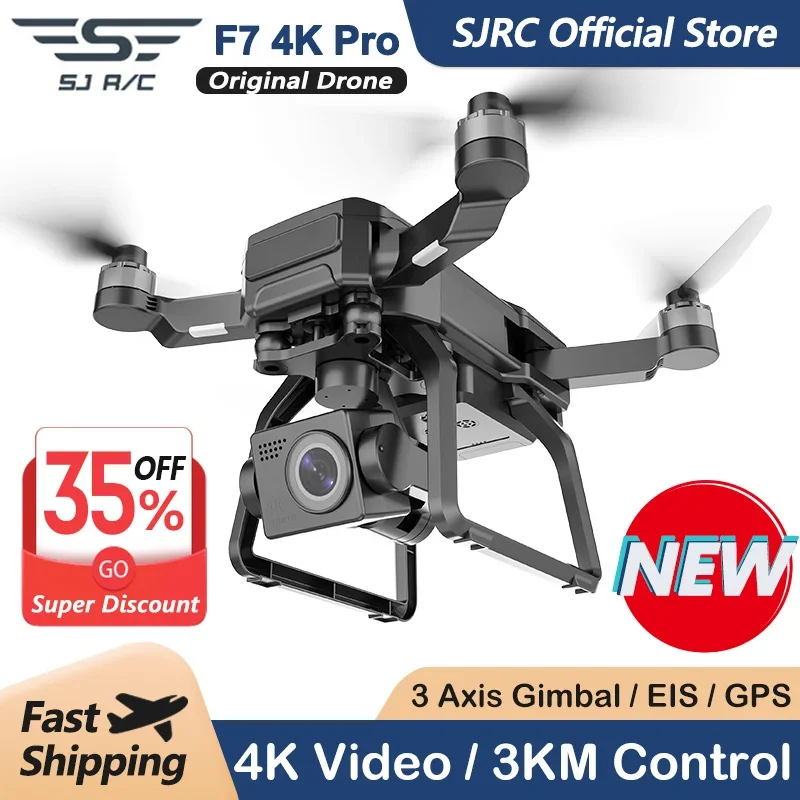 Fpv Brushless Rc Drone 4K - SJRC F7 4K PRO Câmera Drone