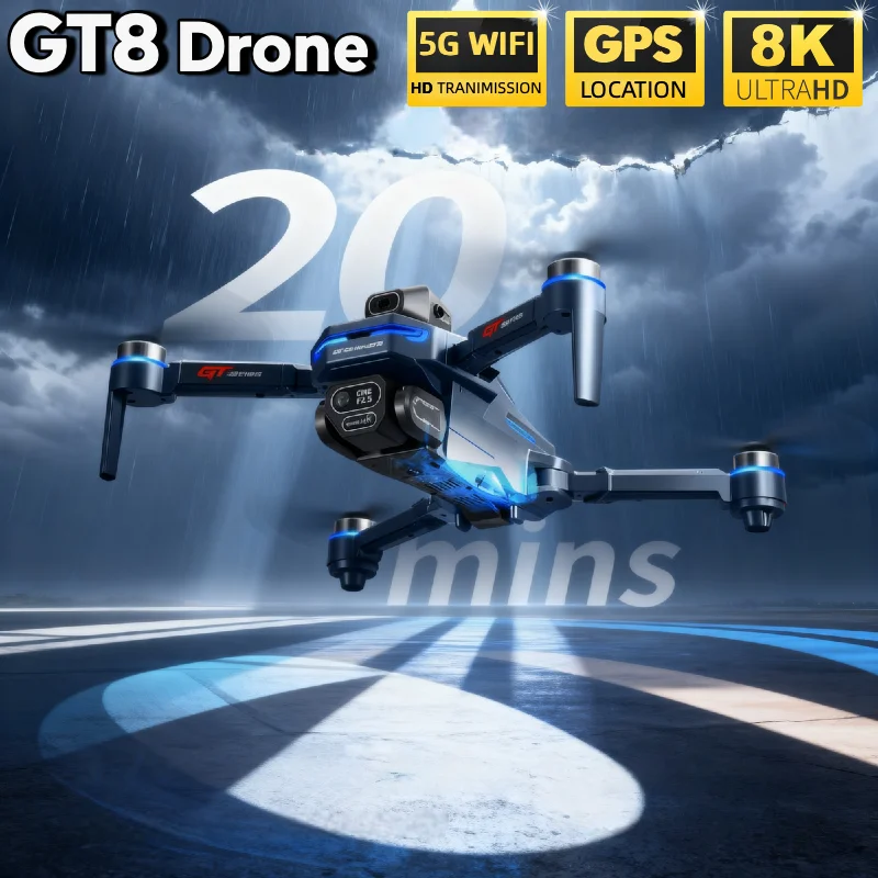 Quente para lsrc gt8 drone 4k  - Fpv Brushless Rc Drone 4K avaliação e preço