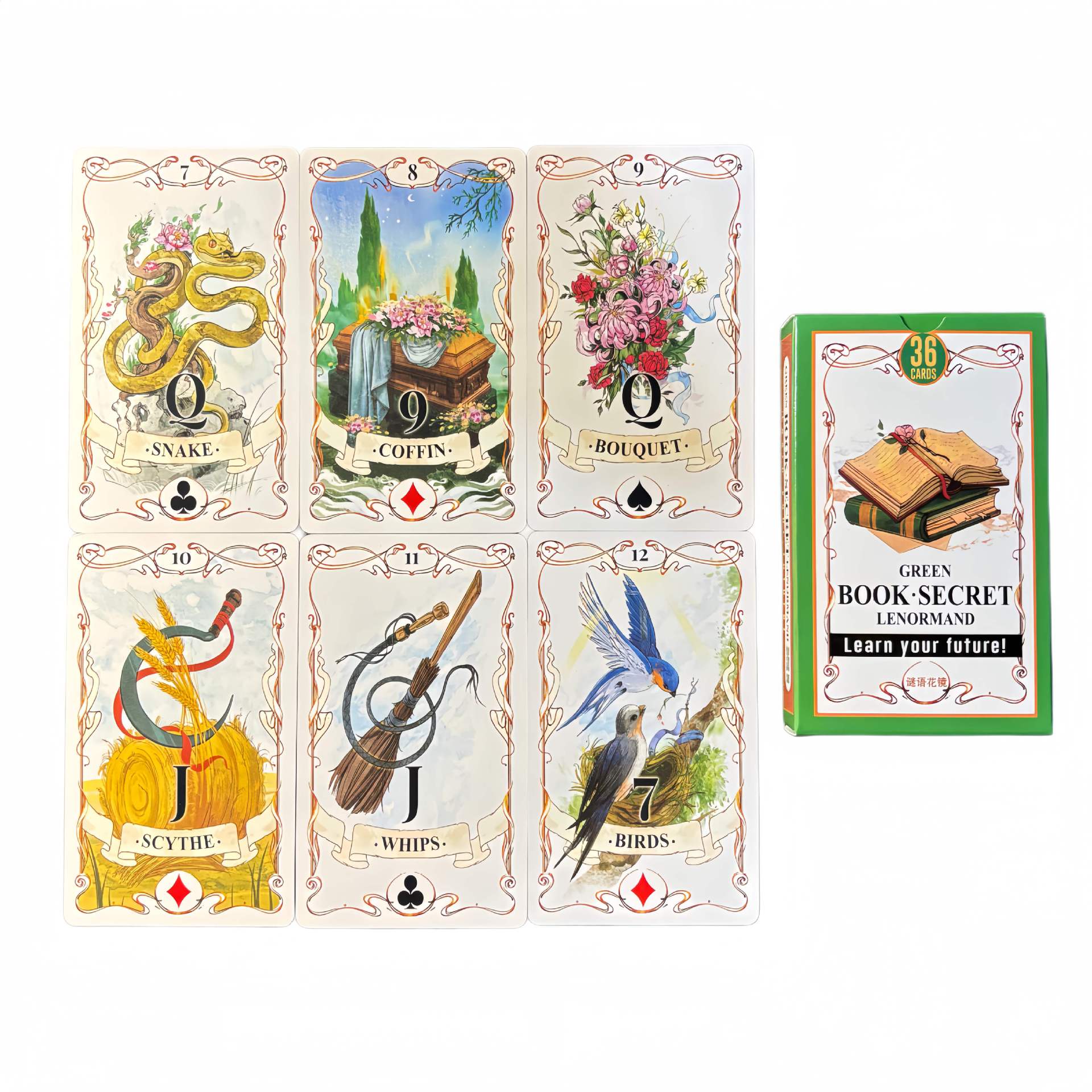 Cartas de Oráculo Lenormand Se - Tarot Cards Deck With Guidebook avaliação e preço