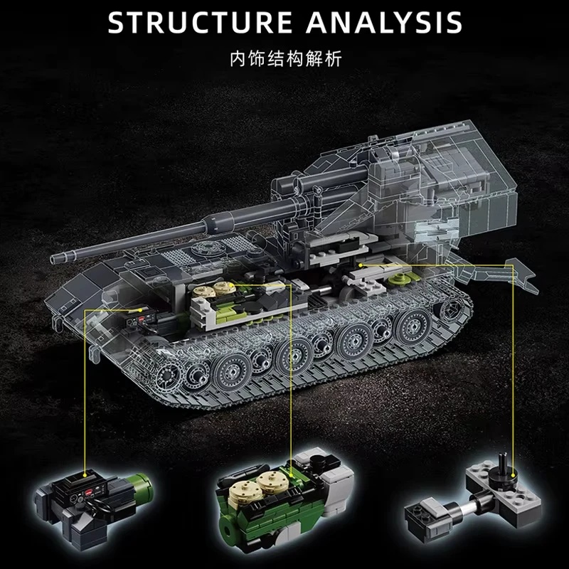 97017 2036PCS Modelo de Tanque - Lego Compatible Military Tank avaliação e preço