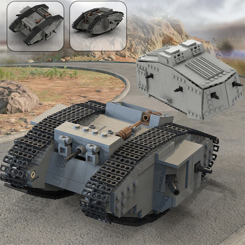 Moc ww1 alemanha militar a7v t - Lego Compatible Military Tank avaliação e preço